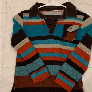 Butter London boys long sleeve striped polo
